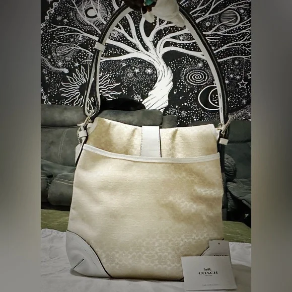 Vintage Coach soho shoulder bag 1994 year Beige and White new without tags - Picture 15 of 16